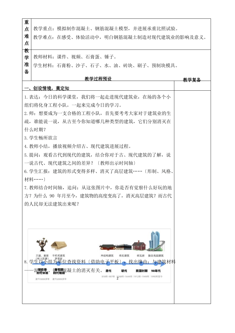 17苏教版科学六年级上册教案钢筋混凝土与现代建筑业_第2页