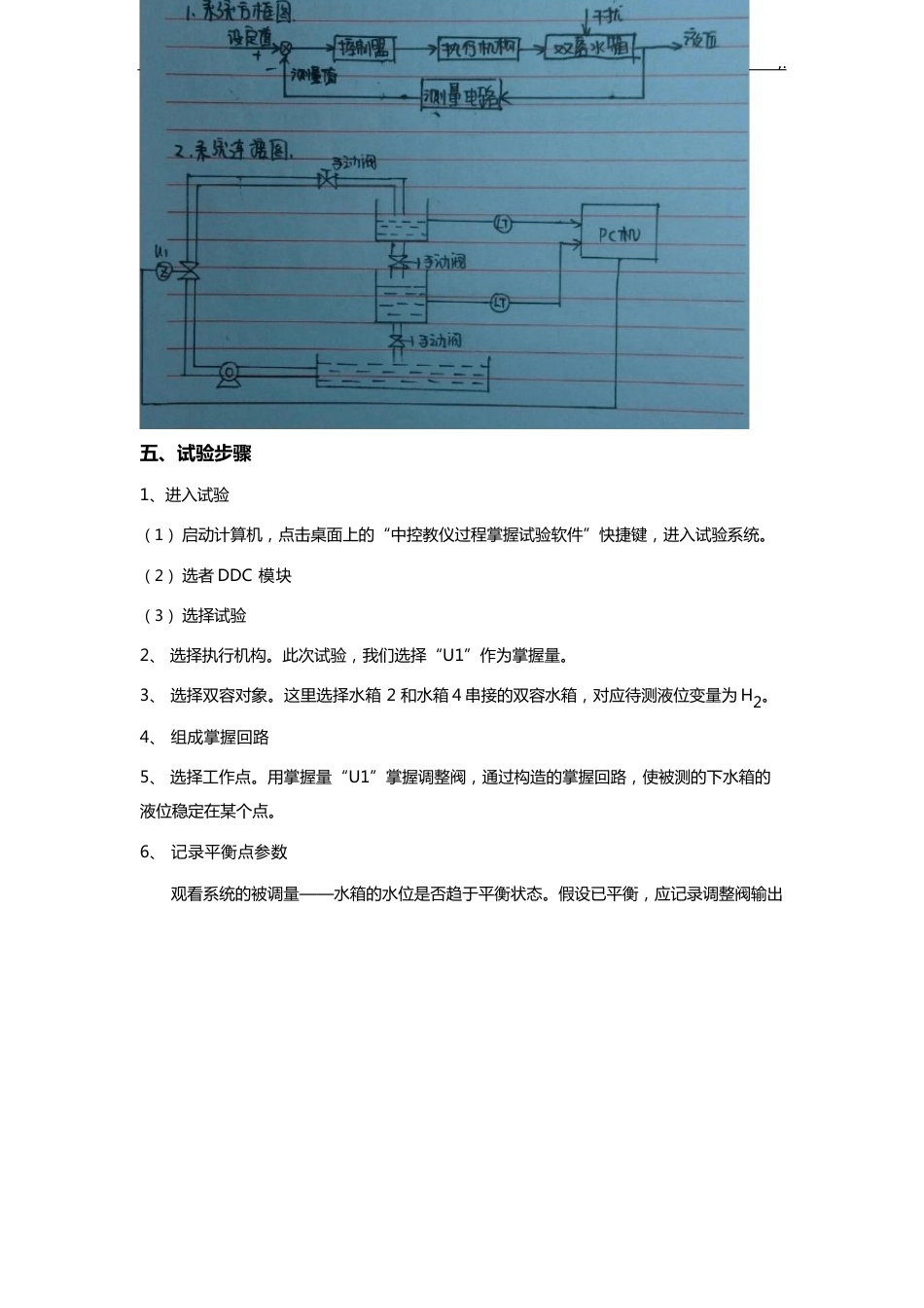 2023年1637孔艺臻双容水箱特性检验测试实验报告_第2页