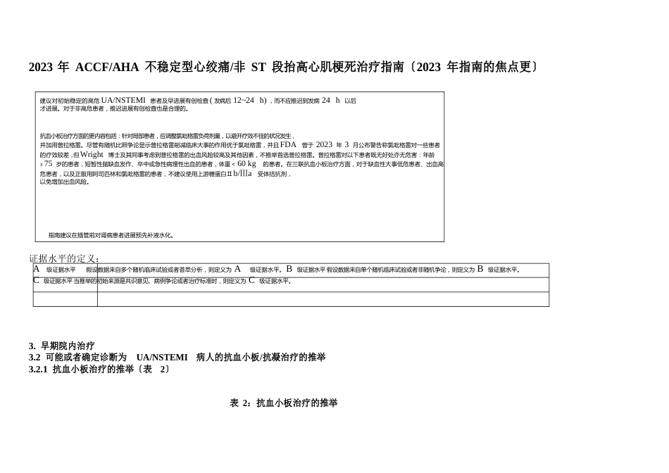 2023年ACC、FAHA不稳定型心绞痛非ST段抬高心肌梗死治疗指南(2023年指南的焦点更新)_第1页