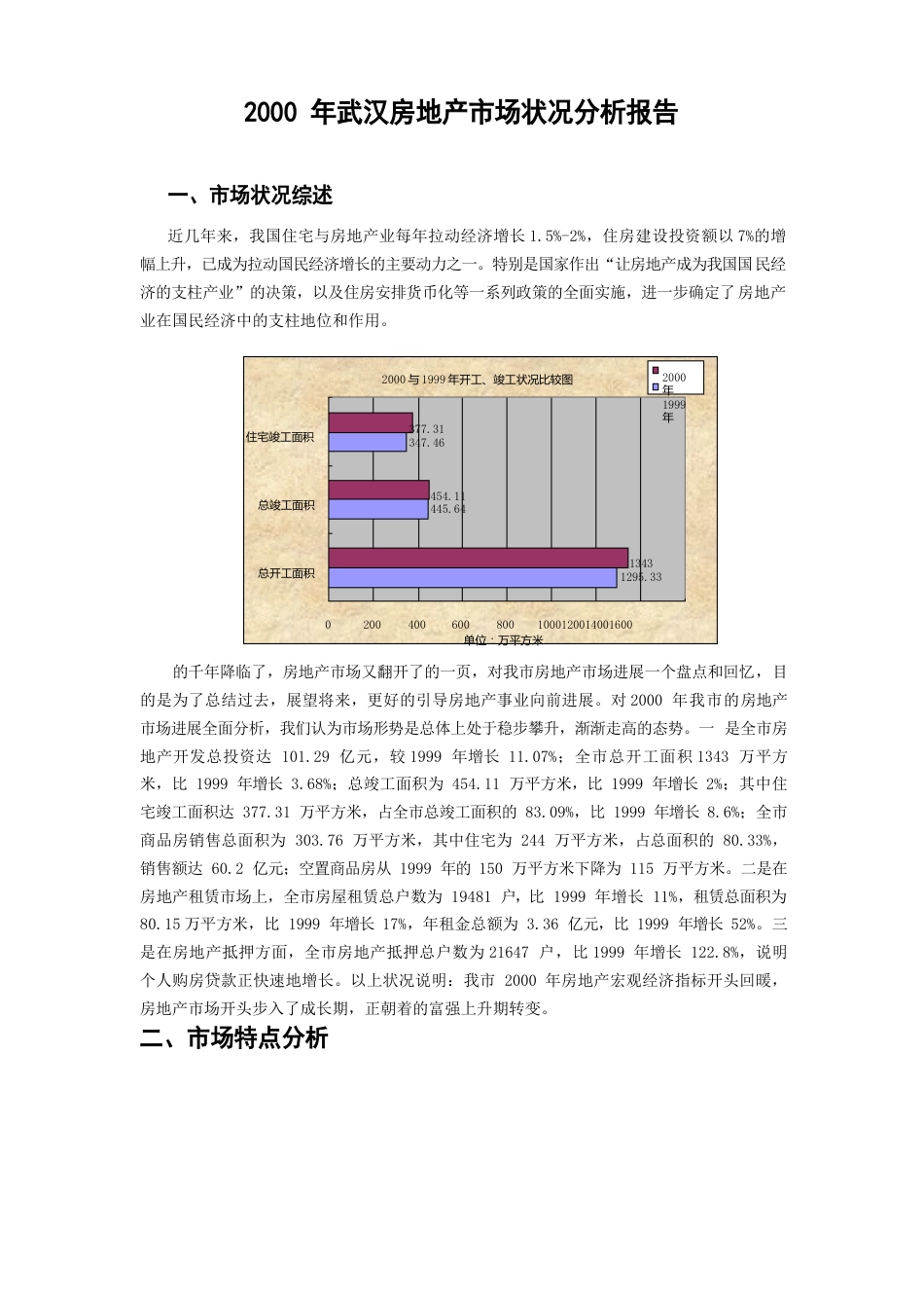 2023年武汉房地产市场情况分析报告_第1页