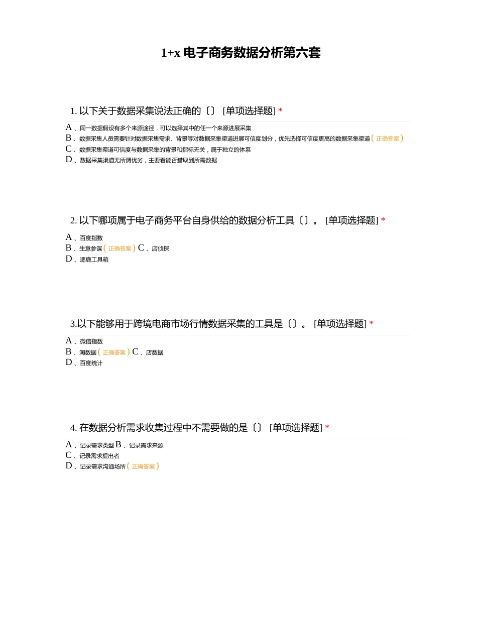 1+电子商务数据分析第六套_第1页