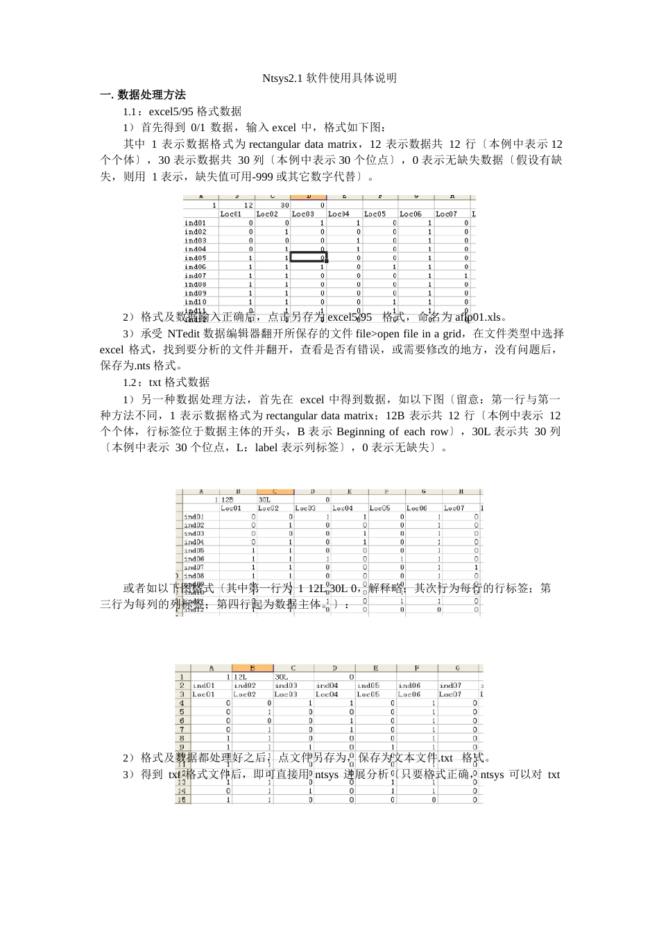 NTSYS软件使用说明_第1页