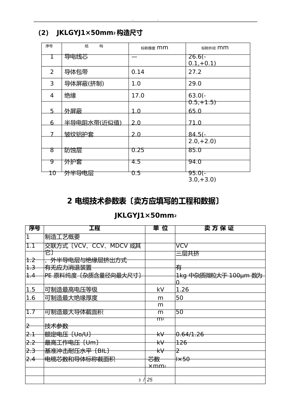 1kV电力电缆技术规范标准_第3页