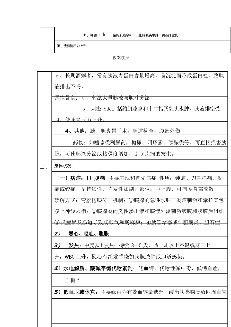 《内科护理学》急性胰腺炎病人的护理教案_第3页