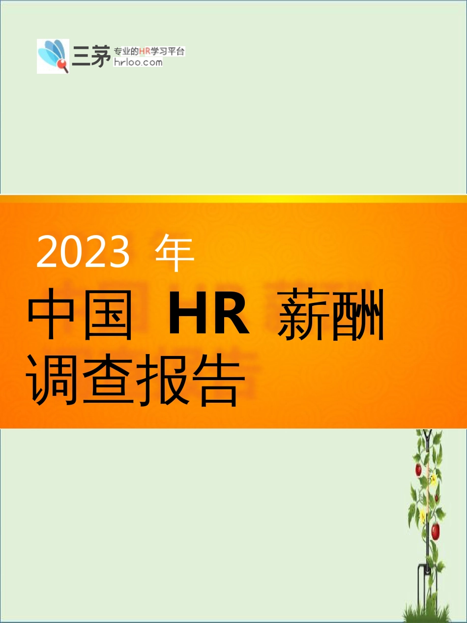 《中国HR薪酬调查报告》_第1页