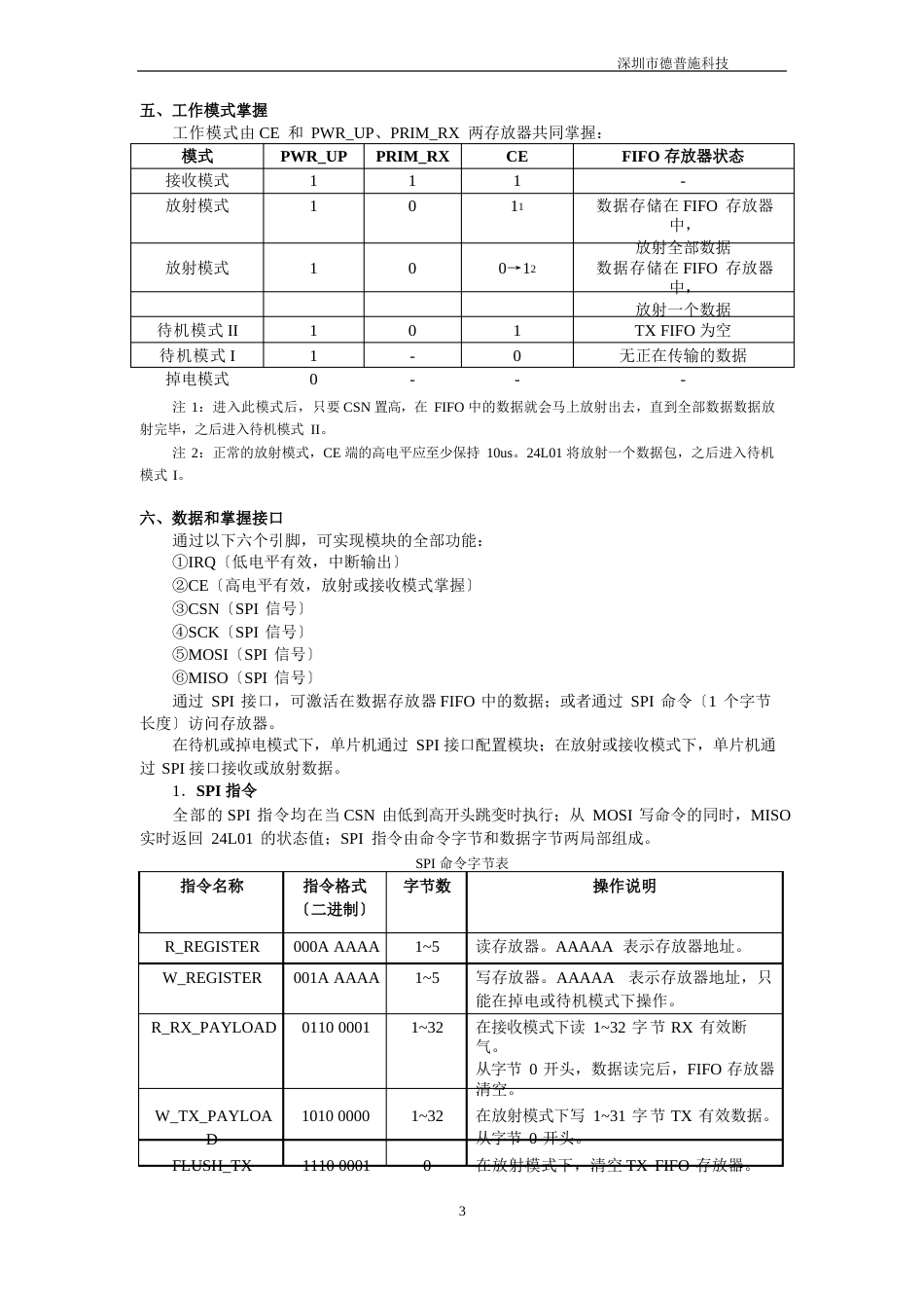 nRF24L01无线通信模块使用手册_第3页