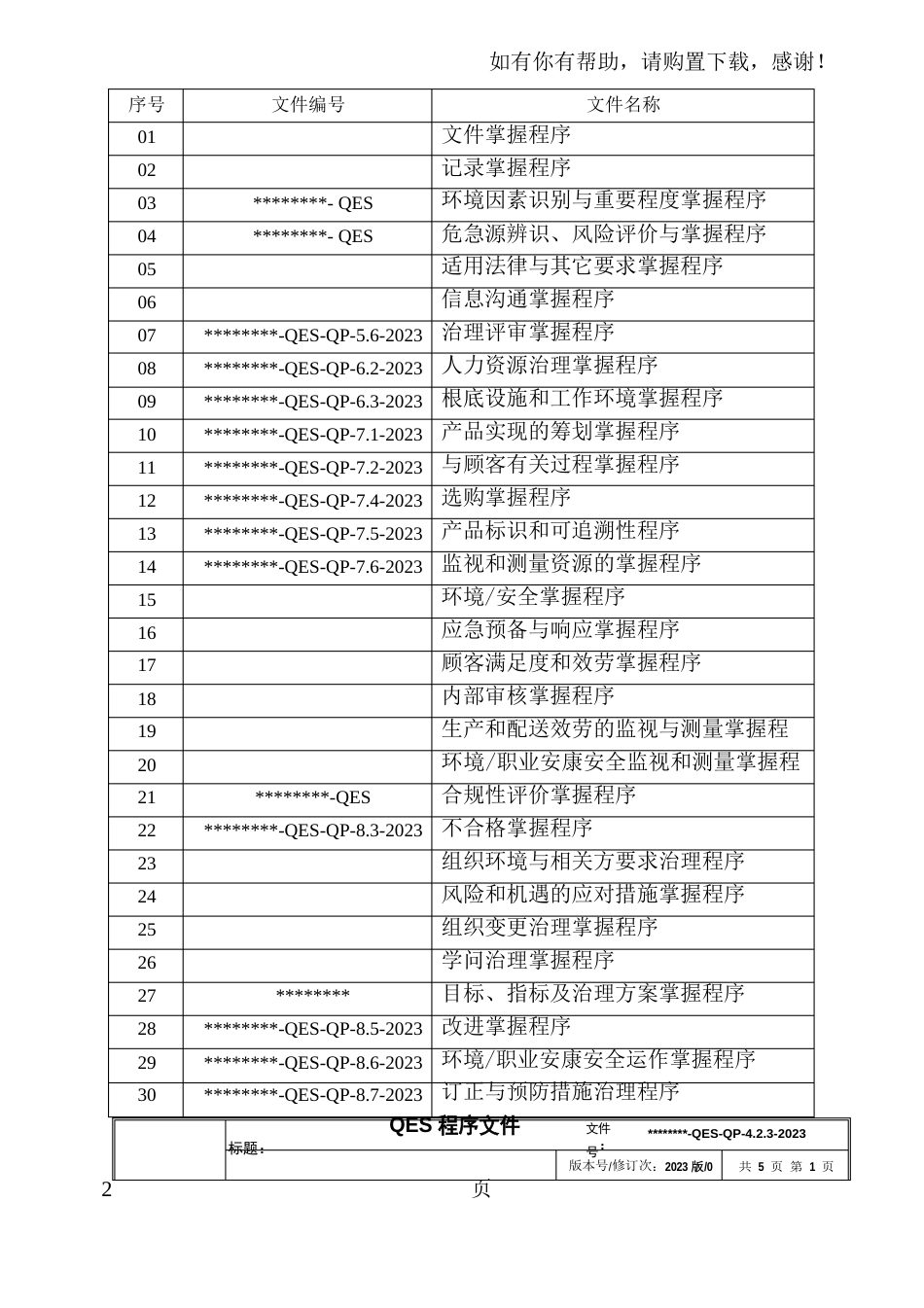 2023年QES程序文件_第2页