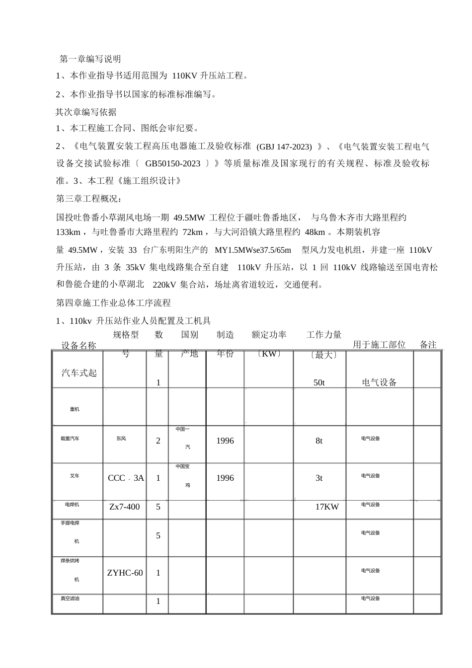 110升压站作业指导书_第1页