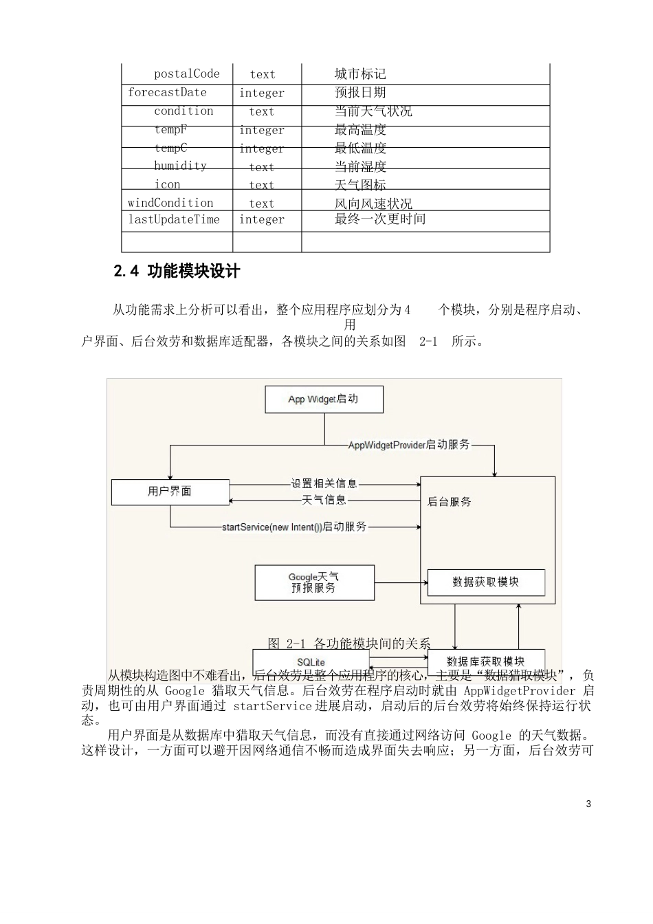 Android手机天气预报项目报告_第3页