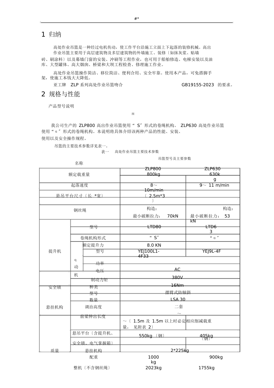 ZLP系列高处作业吊篮使用介绍及其说明_第2页