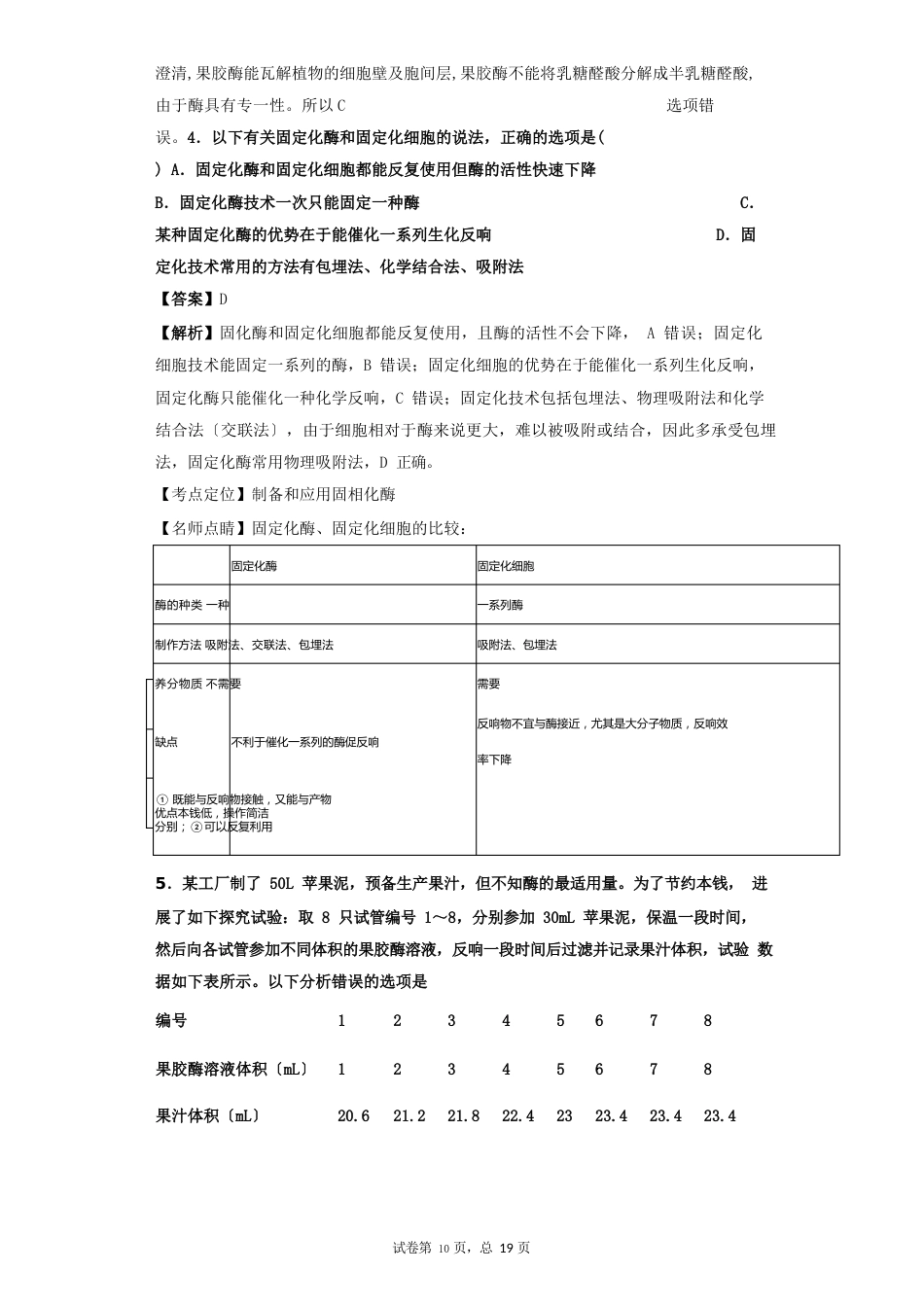 2023年届人教版酶的研究与应用单元测试_第2页