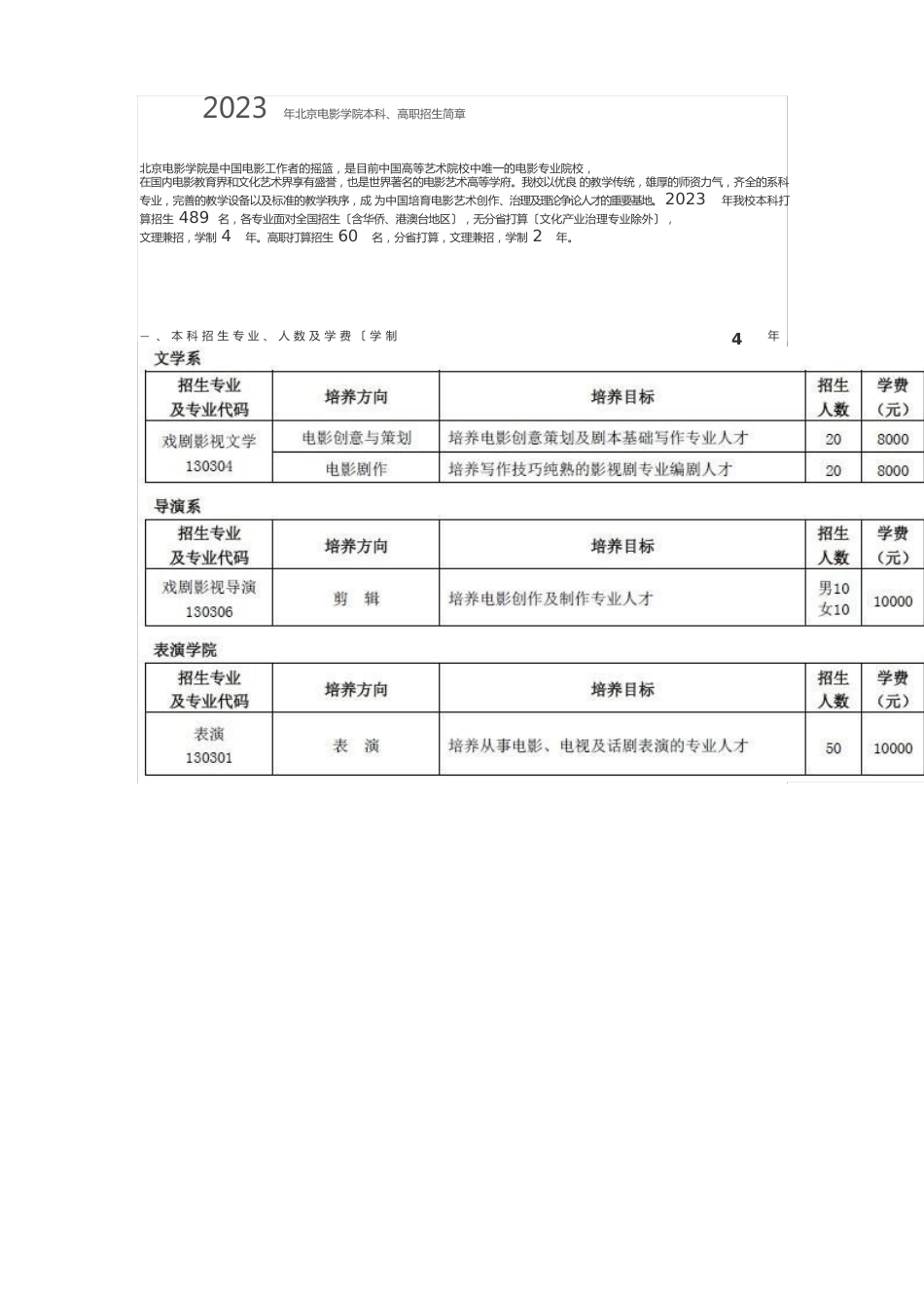 2023年北京电影学院本科_第1页