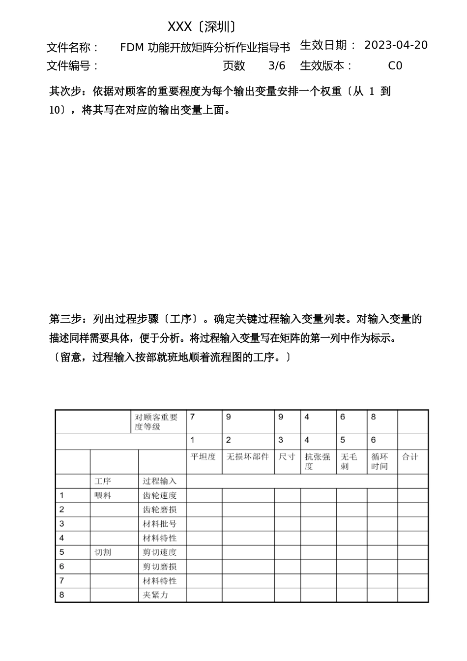 FDM功能展开矩阵分析作业指导书_第3页