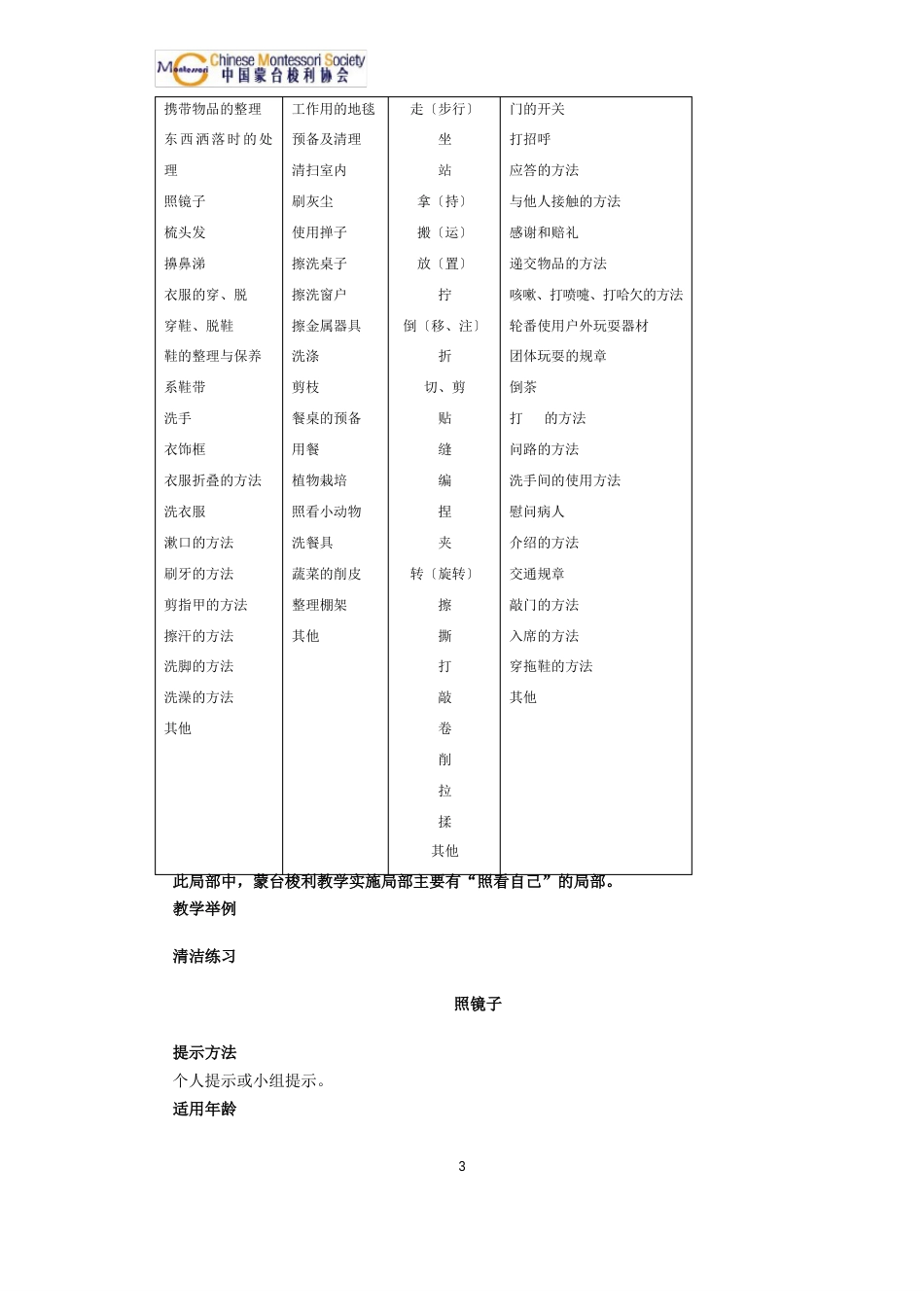 《36岁儿童学习与发展指南》“健康”领域蒙台梭利施教指导之生活习惯_第3页