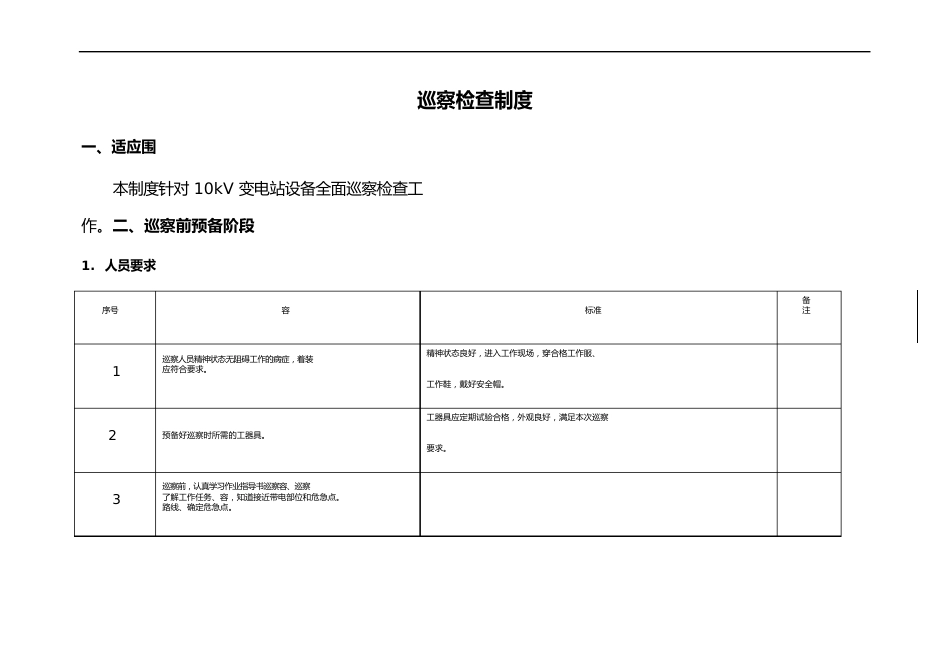 10kV配电室巡查制度_第1页