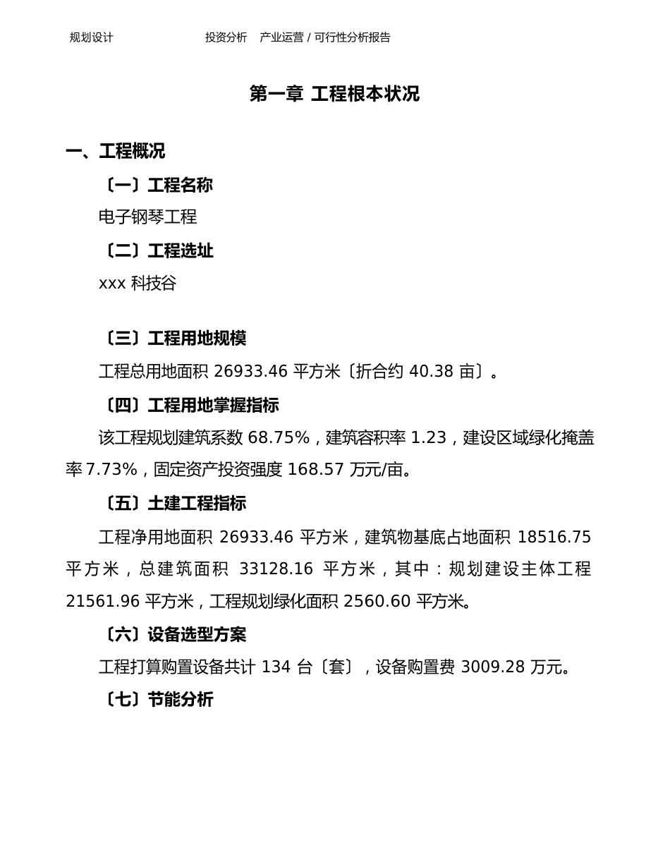 电子钢琴项目可行性分析报告_第1页