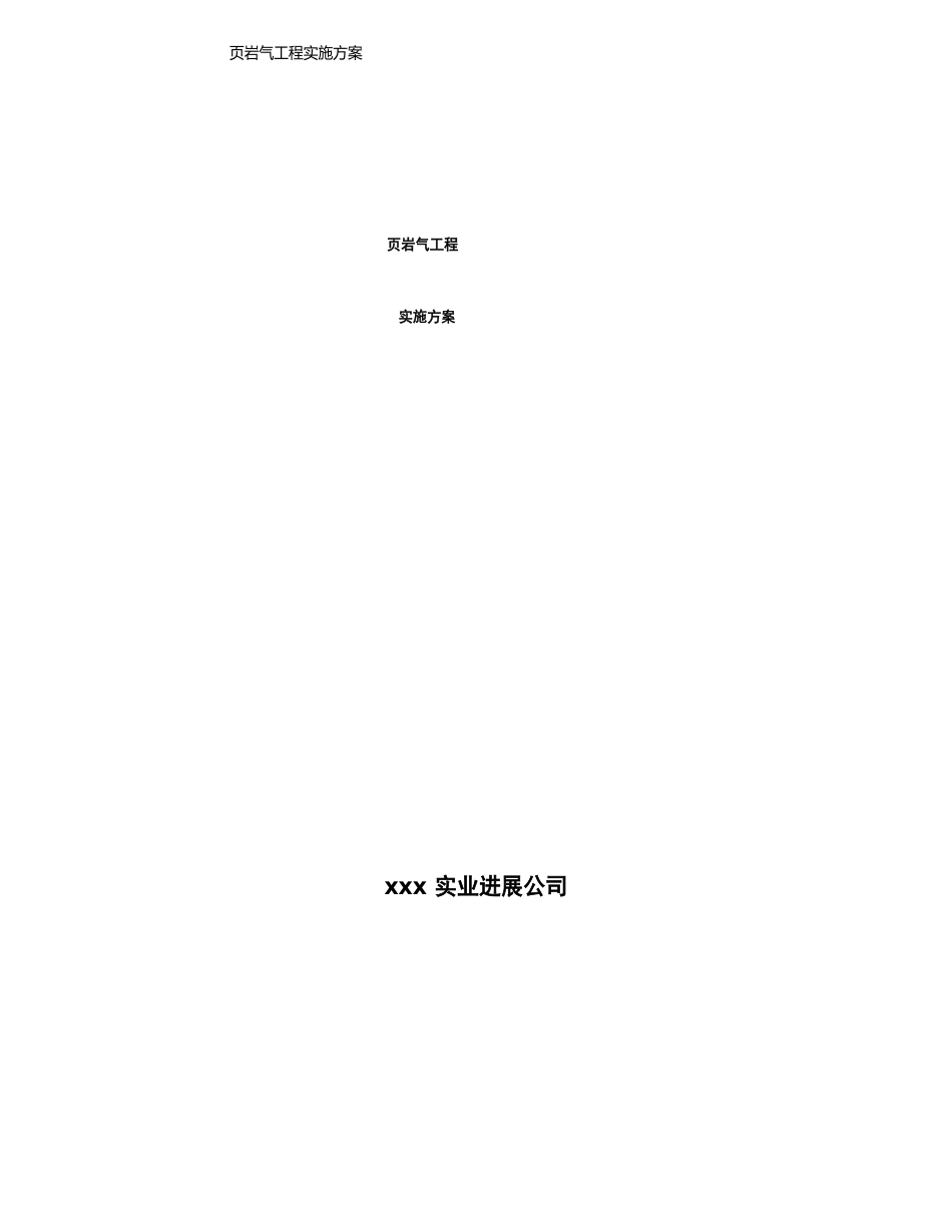 页岩气项目实施方案_第1页