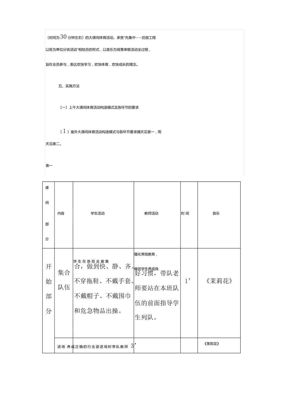 新湖小学大课间活动实施方案_第3页