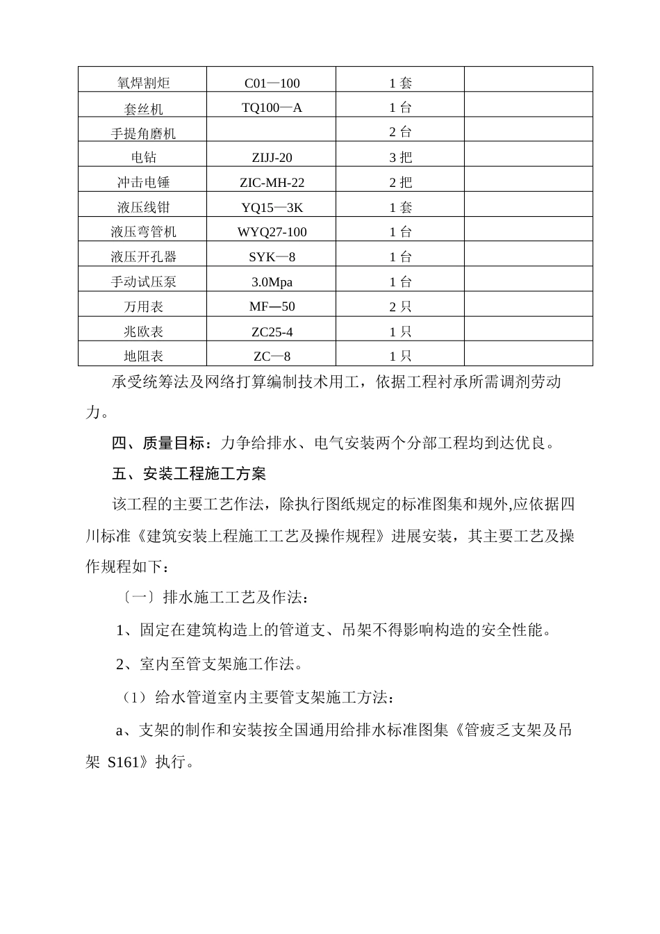 学生宿舍水电安装施工组织设计_第3页