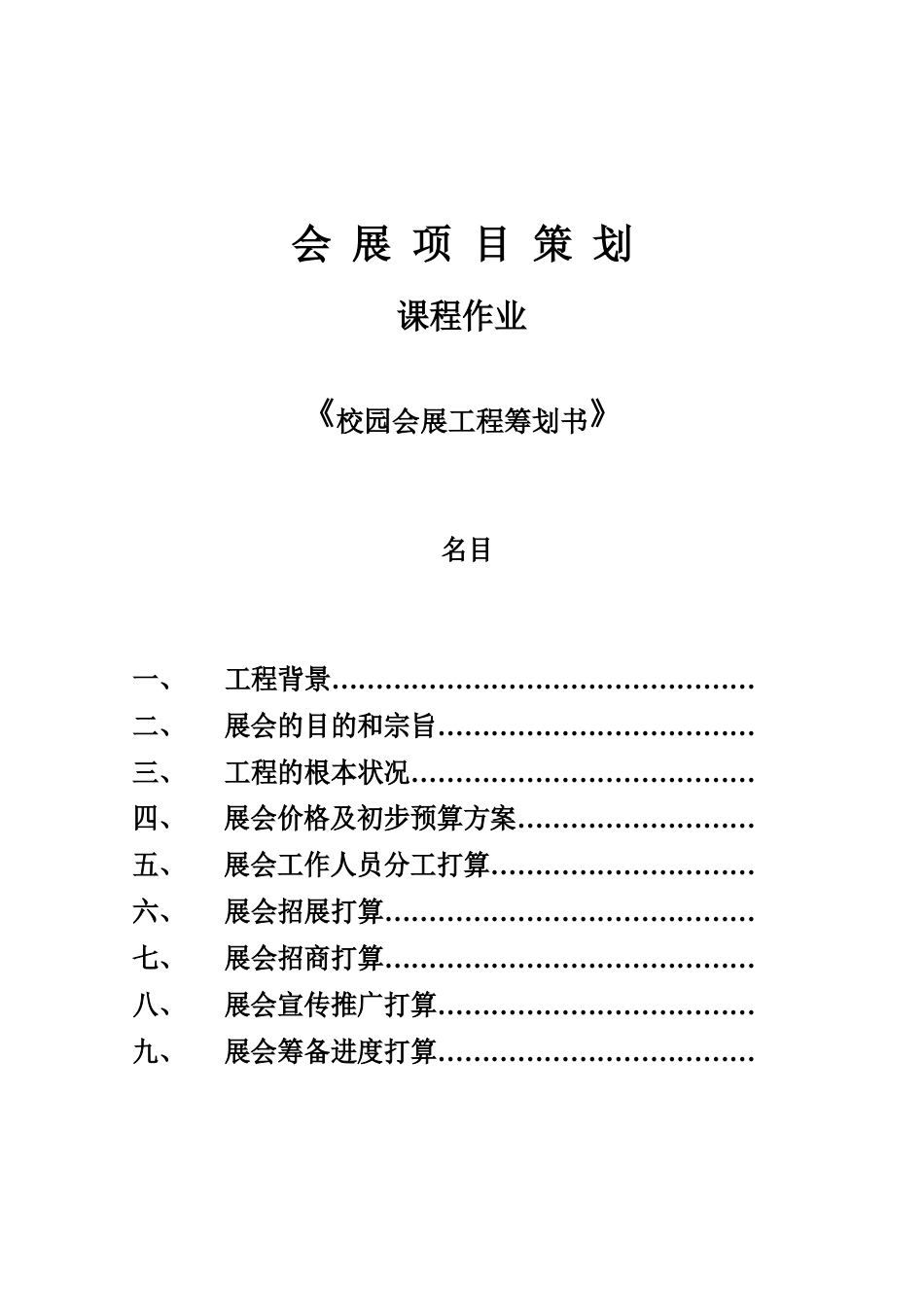 展会项目策划书_第1页