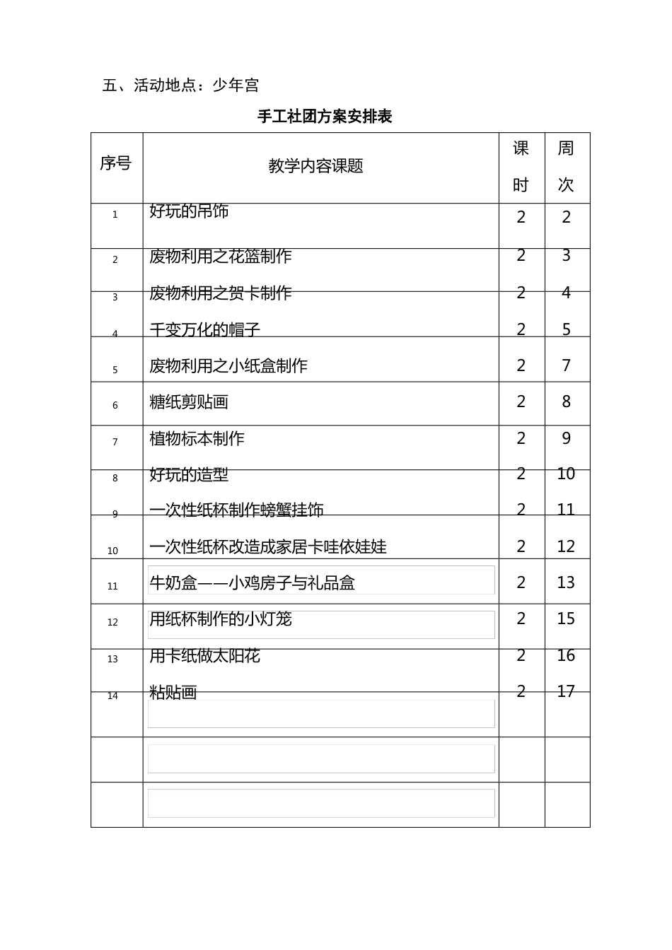 手工制作社团活动计划及教案_第2页