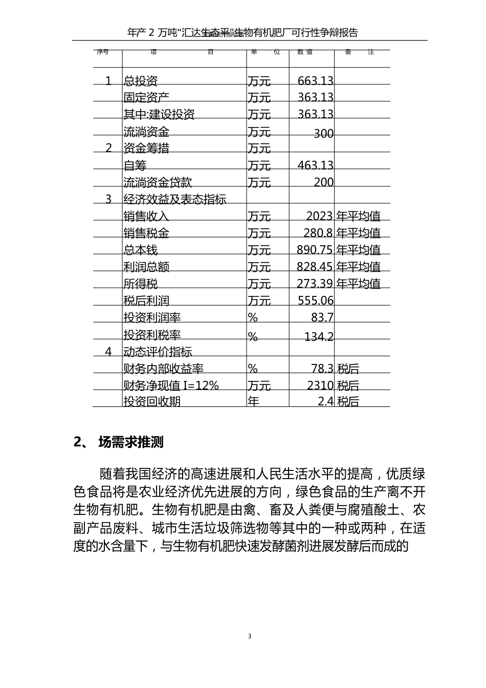 生物有机肥厂可行性研究报告_第3页