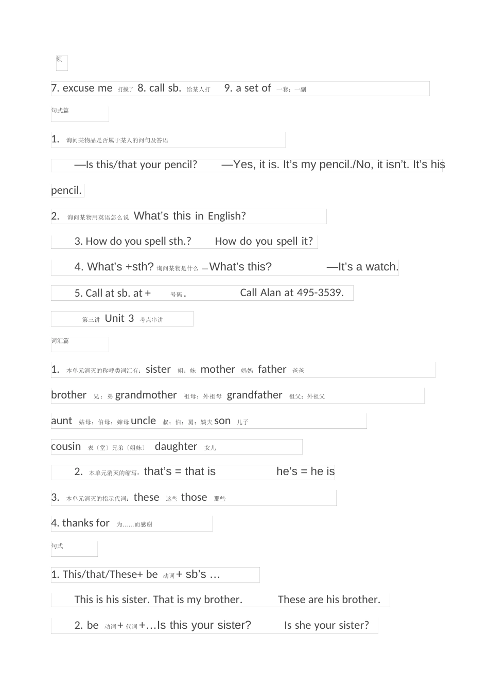 七年级英语上册知识点总结_第2页