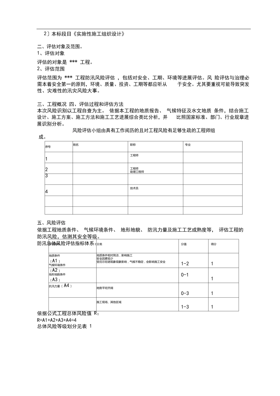 项目部汛期工点及驻地风险评估报告_第2页