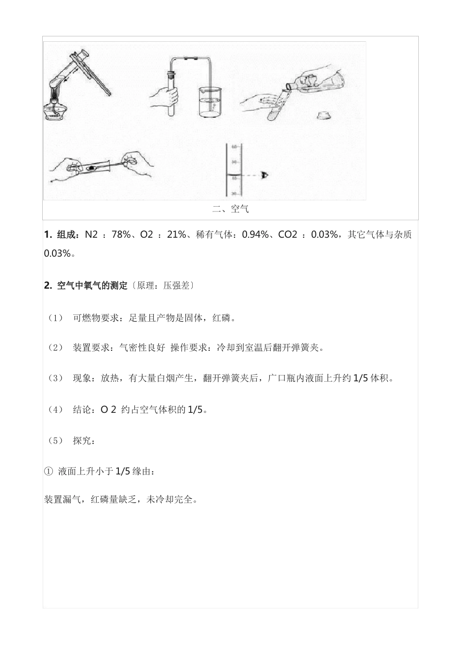 鲁教版九年级化学上册知识点归纳总结_第2页