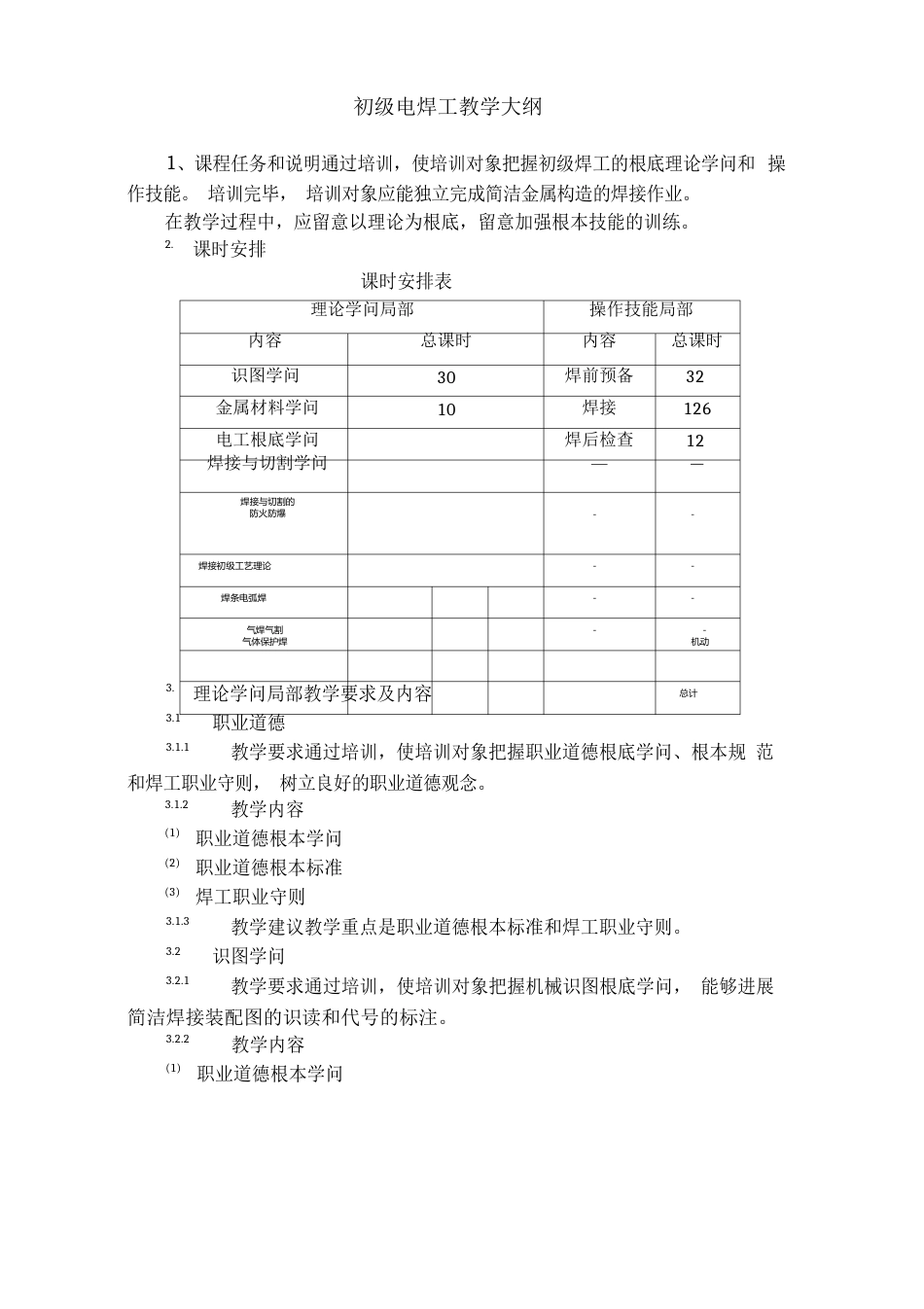 电焊工培训计划及初级电焊工教学大纲_第2页