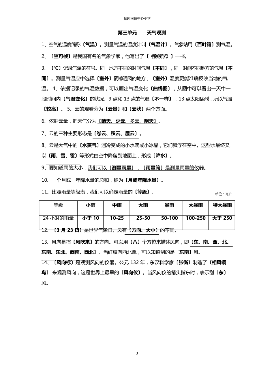 湘教版三年级下册科学知识点2023年_第3页