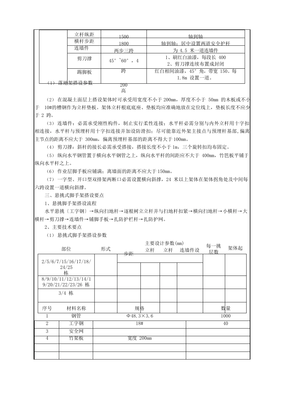 脚手架工程专项施工方案技术交底_第2页