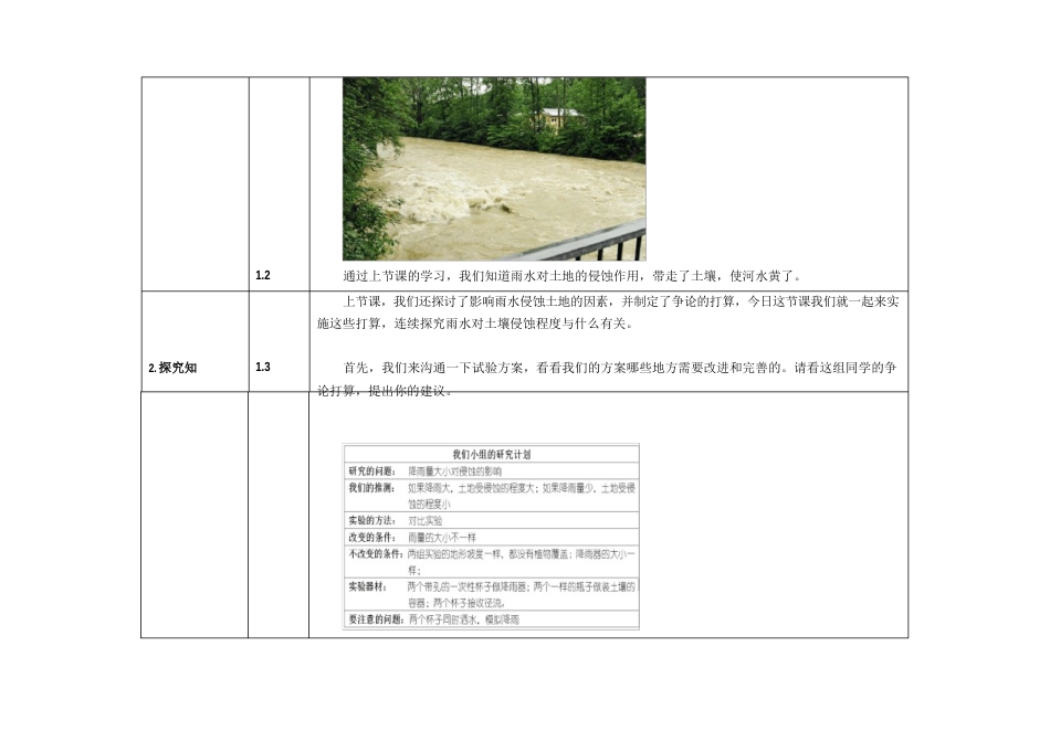 《探索土地被侵蚀的因素》教案小学科学教科版五年级上册2023年_第2页