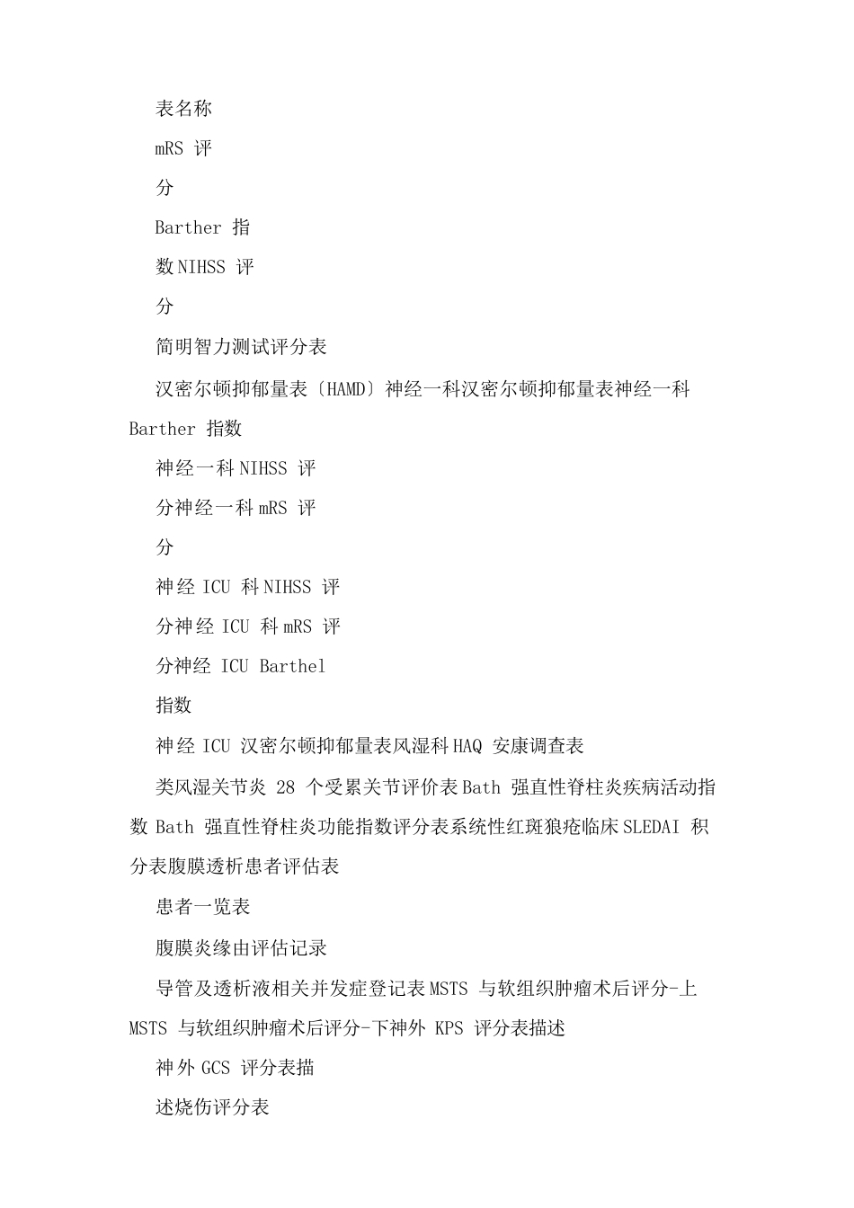 医学量表大全_第1页