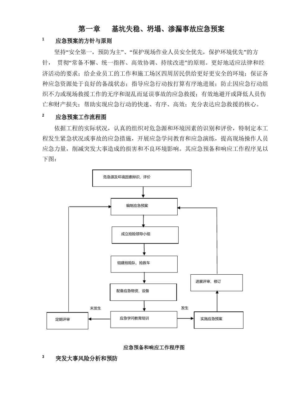 基坑失稳、渗漏事故应急预案_第1页
