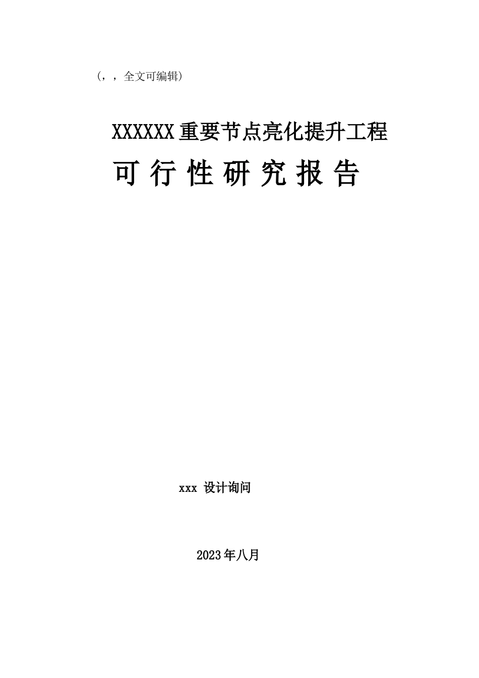 亮化工程可行性研究报告_第1页