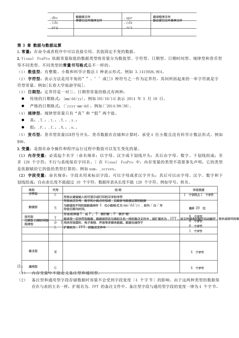 VisualFoPro程序设计课程知识点_第2页