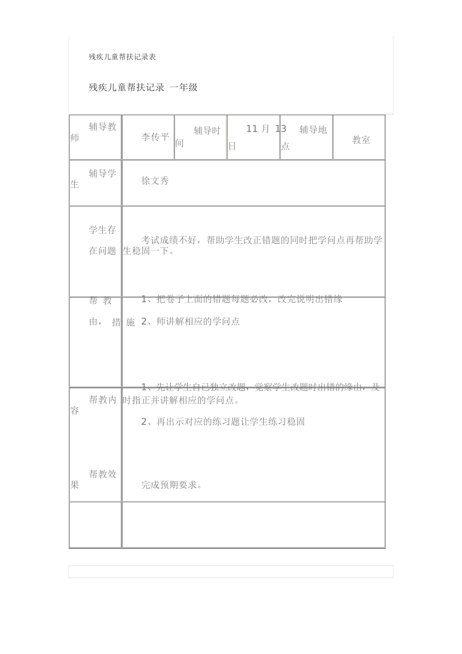 残疾儿童帮扶记录表_第3页