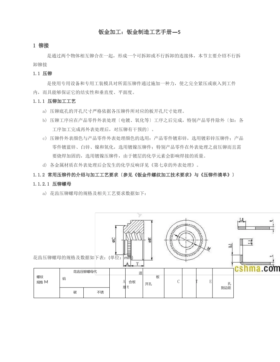 钣金加工：压铆手册_第1页