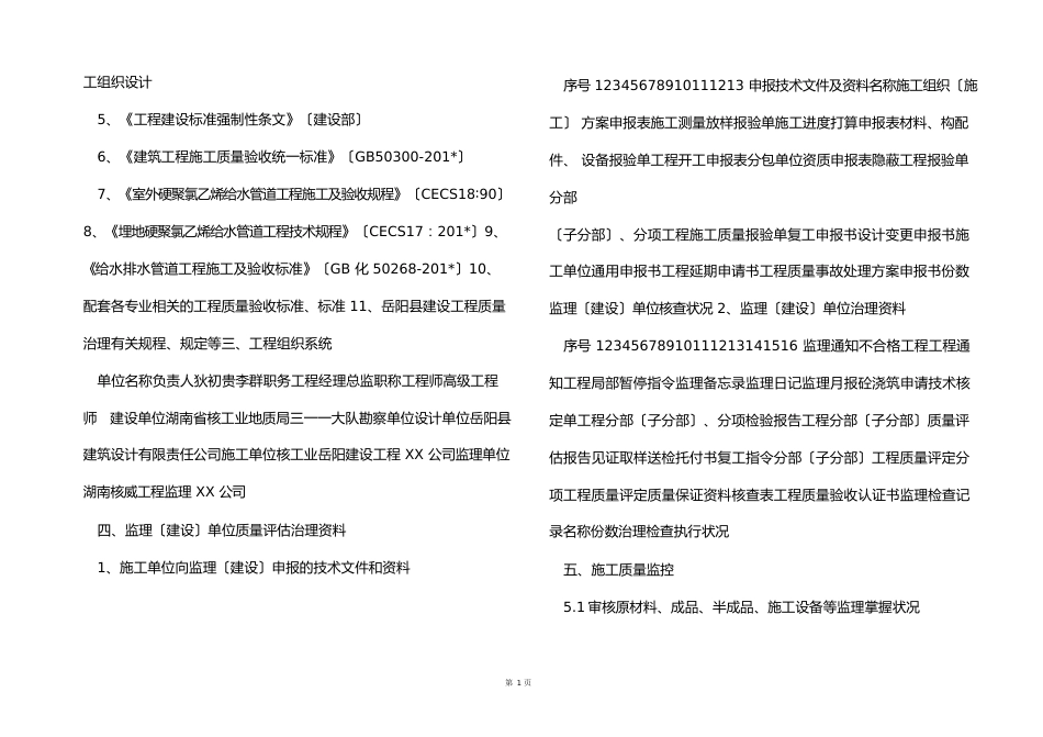 1供水管网改造工程质量监理单位评估报告_第2页