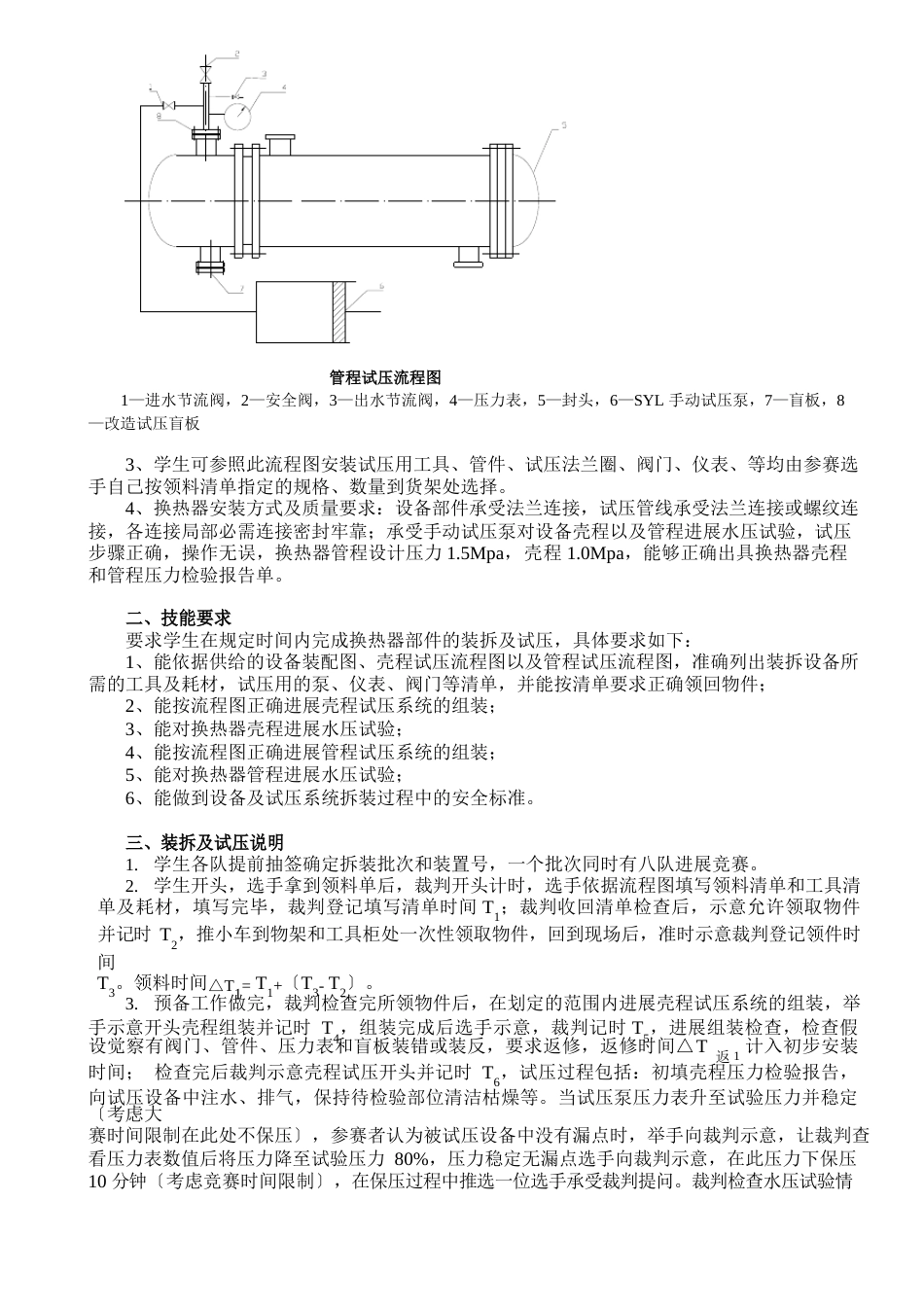 换热器装拆及压力检验竞赛的基本要求及考核评分细则_第2页