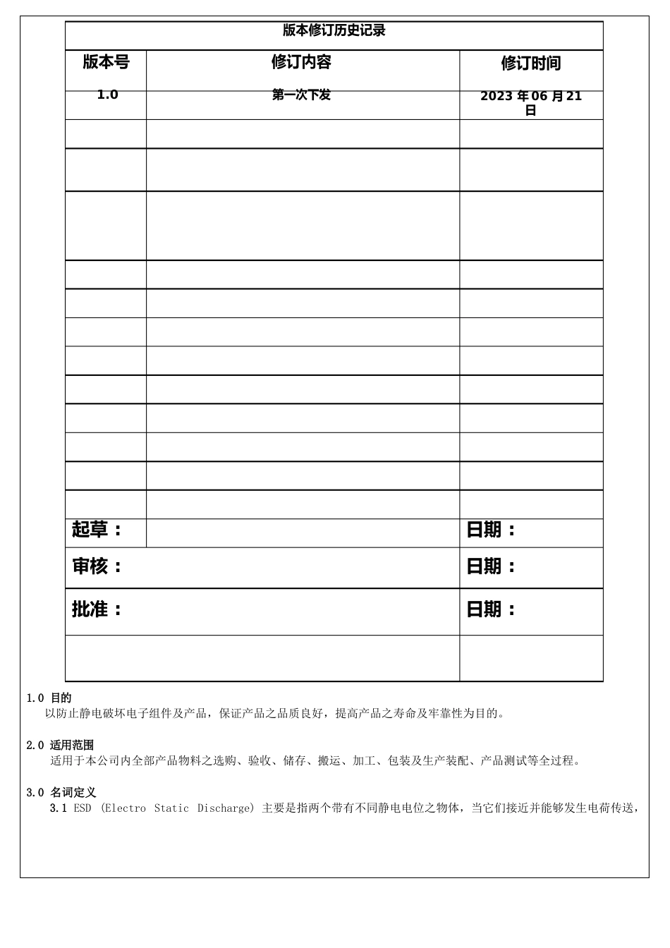 车间ESD管理程序_第1页