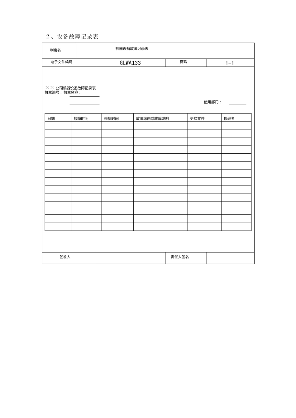 设备运行、故障及维修记录_第2页