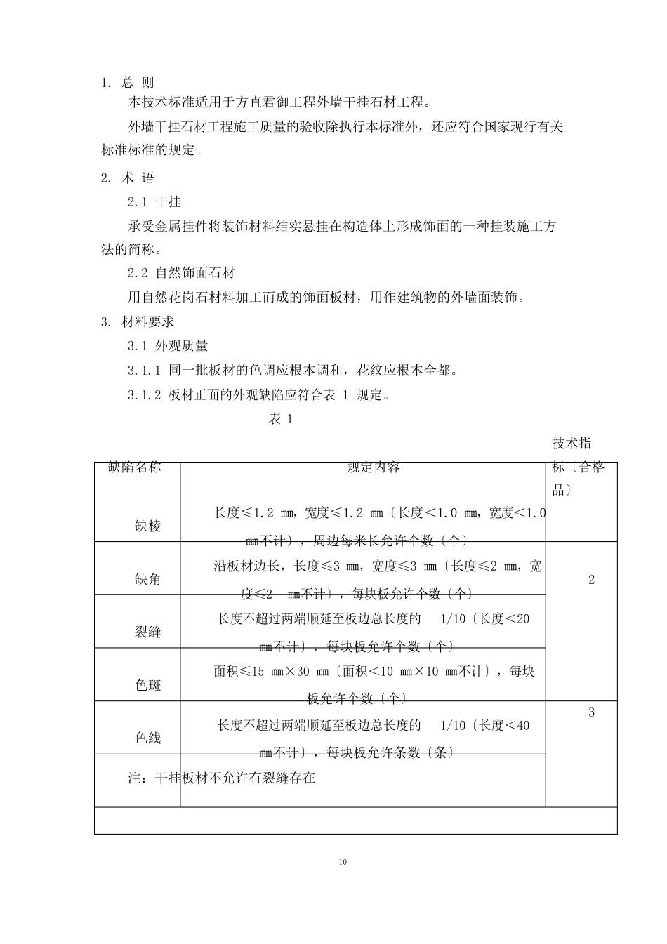 外墙干挂石材工程技术标准_第2页