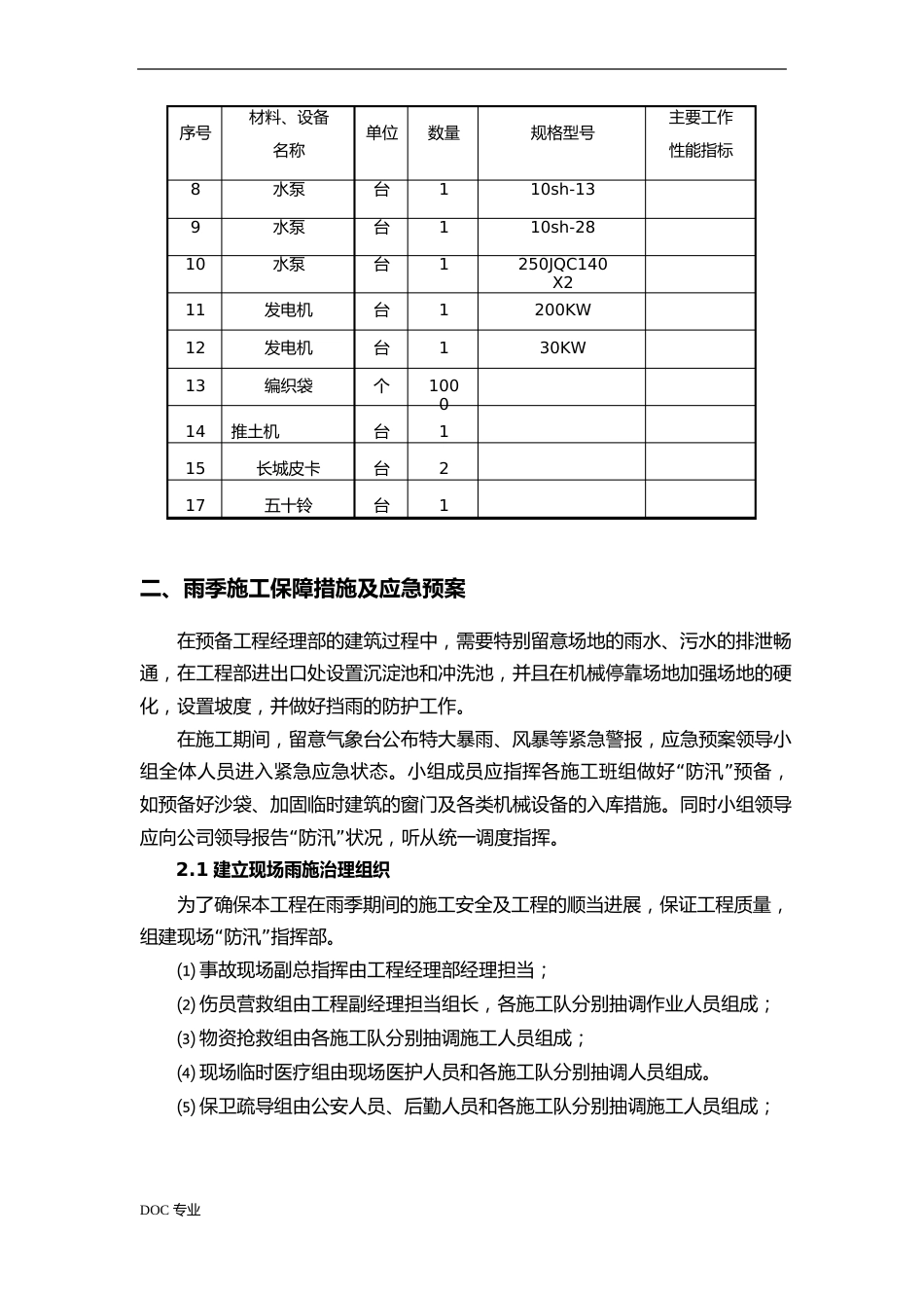 项目风险预测与应急处置预案_第2页