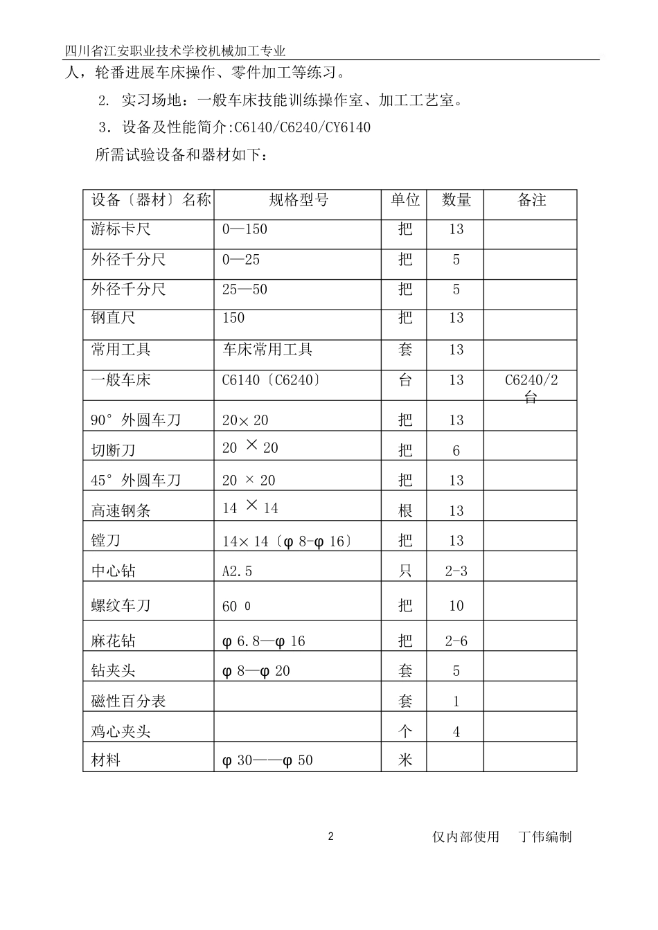 普通车工技能训练实训指导书_第2页