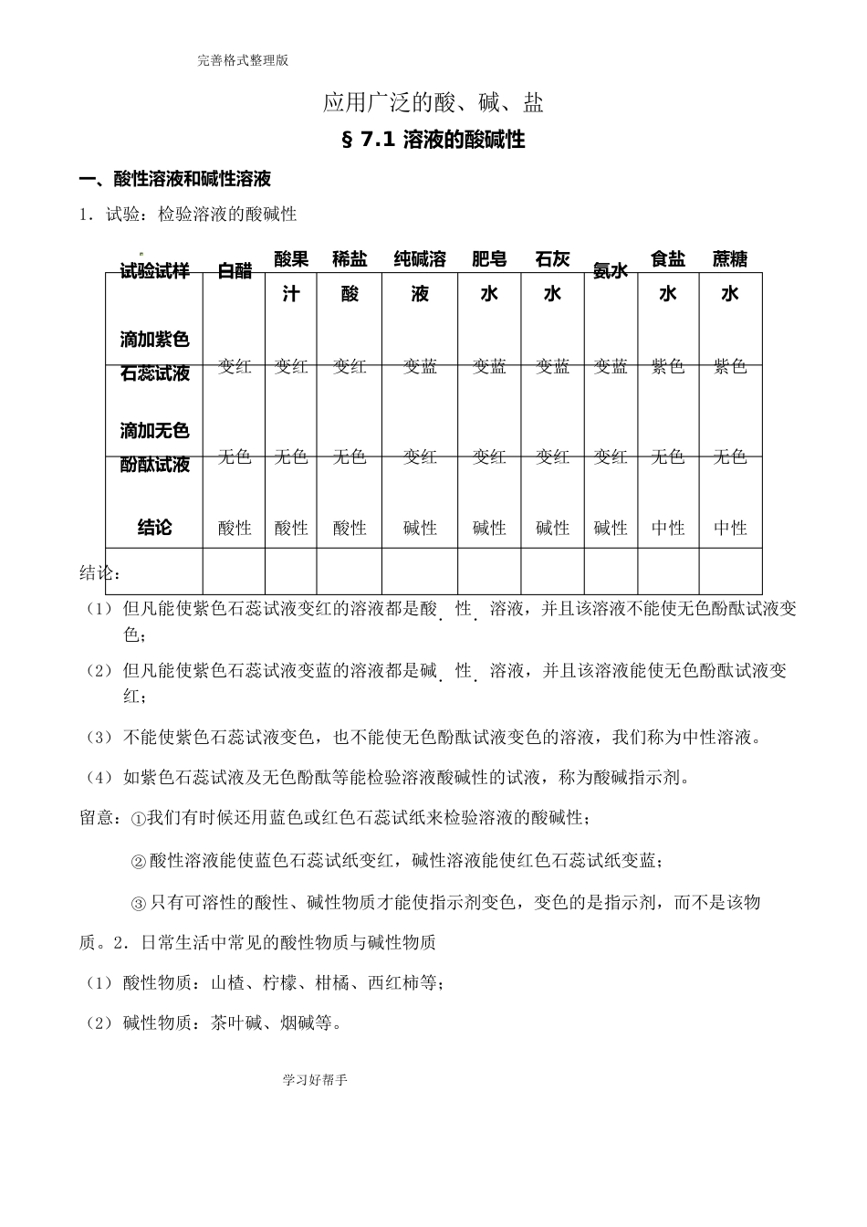 初三化学酸碱盐知识点_第1页