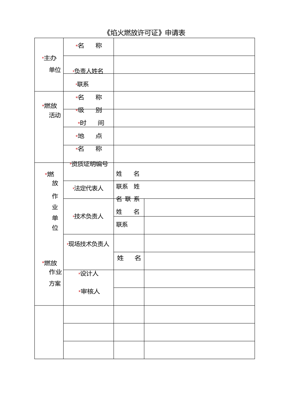 焰火燃放许可证申请表_第1页