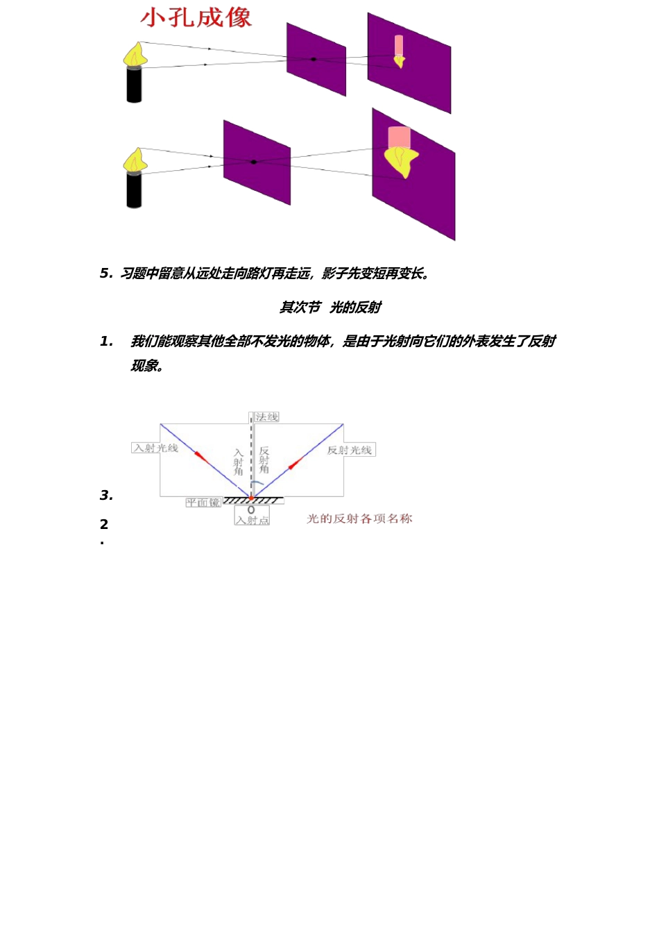 初中物理光现象知识点课堂笔记大全_第2页
