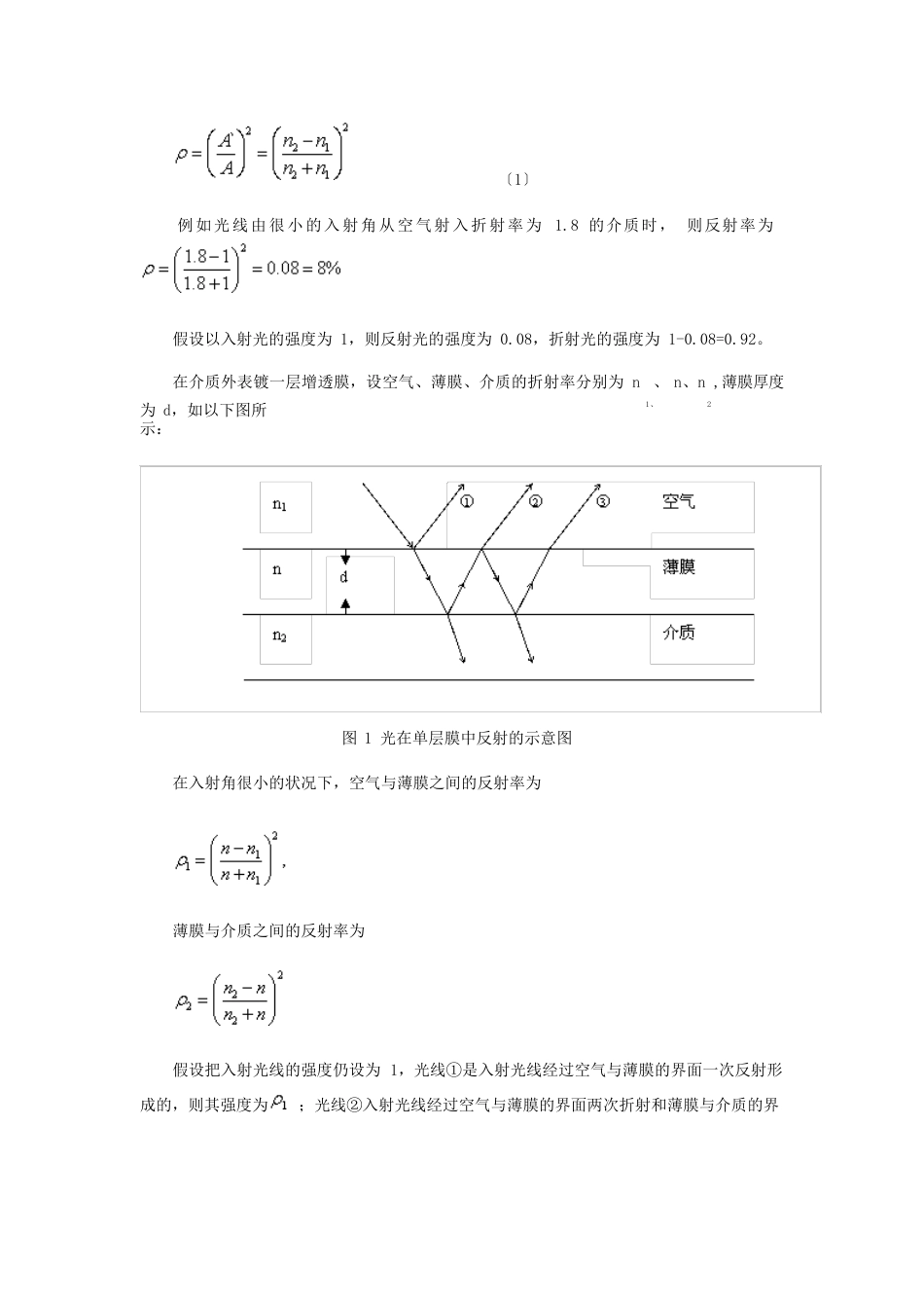 滤波片的增透膜作用及原理分析_第2页